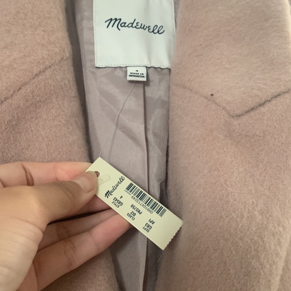 NWT Madewell atlas coat in blush pink size 4 - Picture 3 of 5